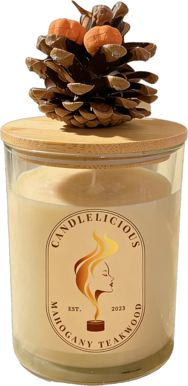 Mahogany Teakwood, Pinecone candle